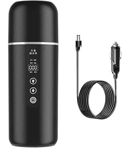 Amazon.co.jp: 車載電気ケトル 12V-24V兼用 500ml 車用湯沸かしケトル